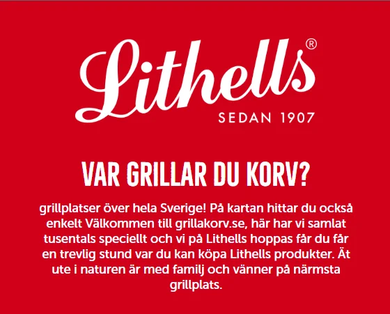 Lithells — var grillar du korv?